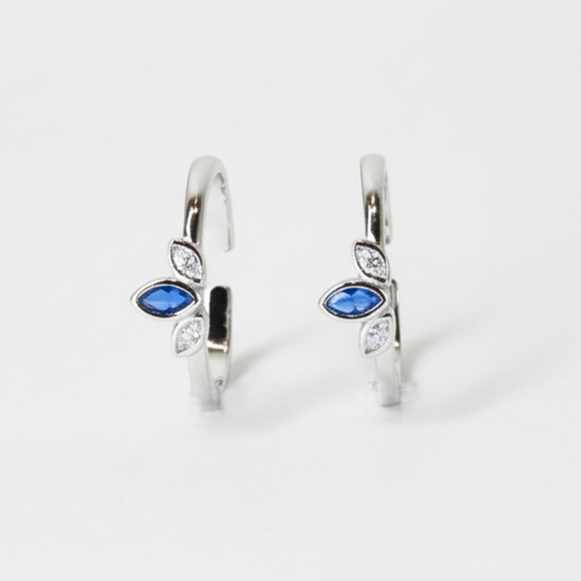 Silver Blue crown Toe ring