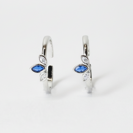 Silver Blue crown Toe ring