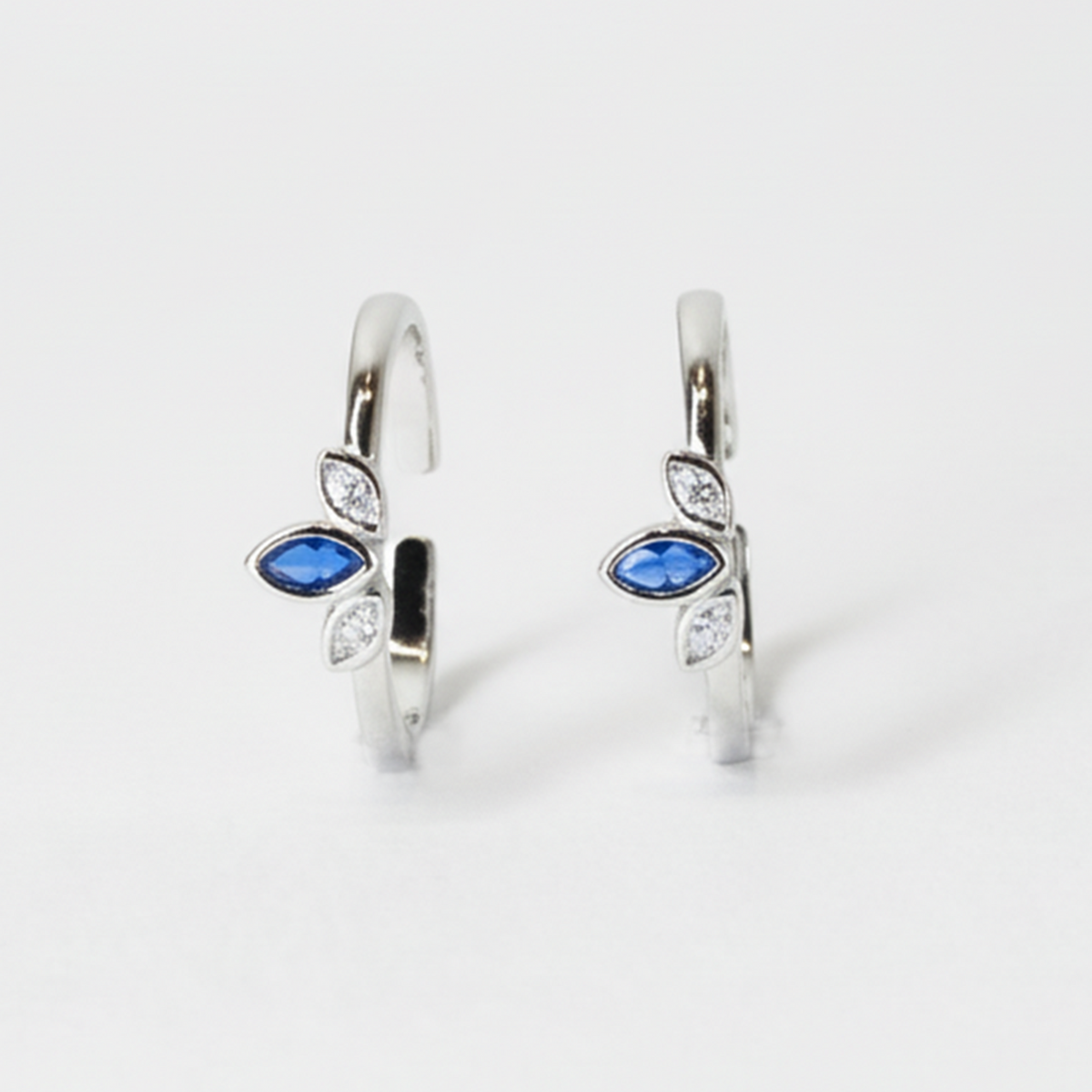 Silver Blue crown Toe ring