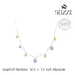 Silver Yellow and white CZ stones in Emerald cut Necklace
