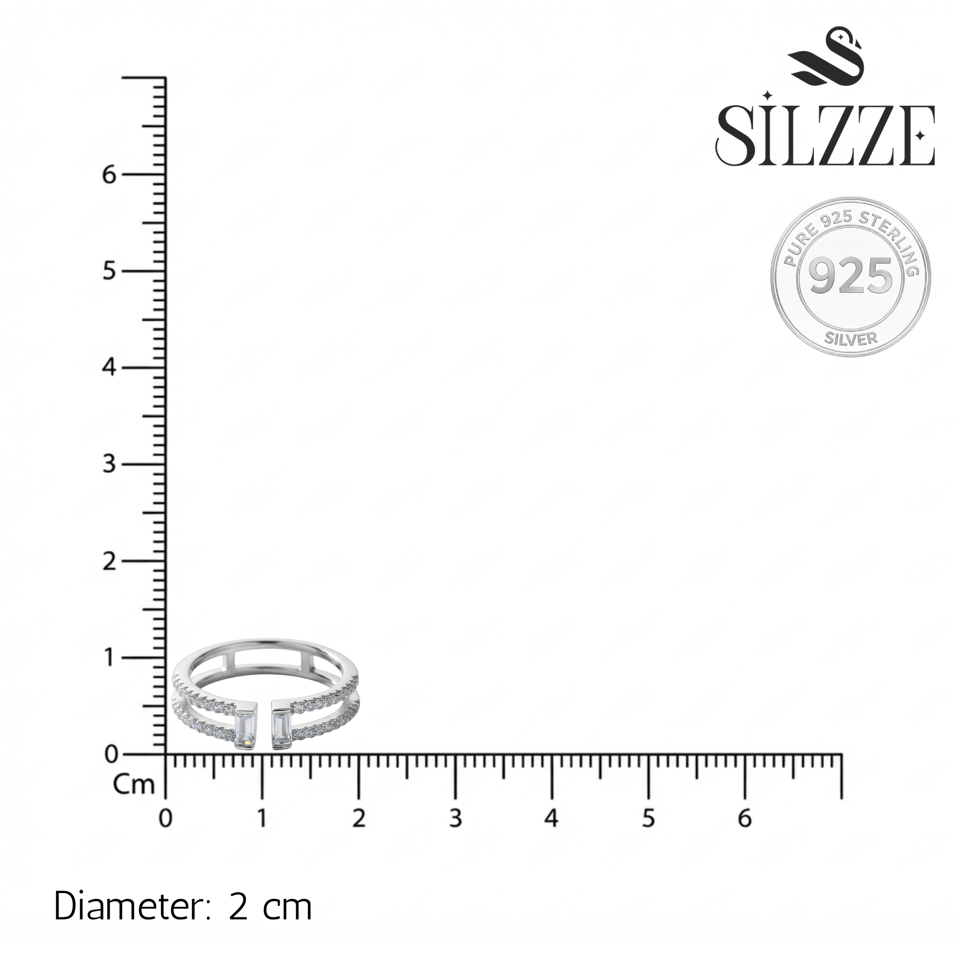 Silver Split Band Ring