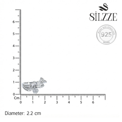 Silver Designer Diamond Cocktail Ring with Floral & Baguette Accents