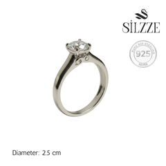 Silver Princess round adjustable Ring