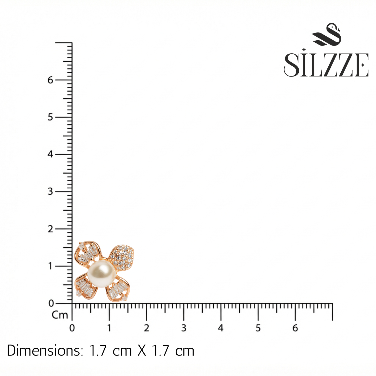 Rose Gold Pearl with Floral Design