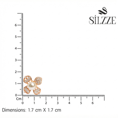 Rose Gold Pearl with Floral Design