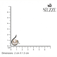 Silver Smooth Pearl Asian Earring