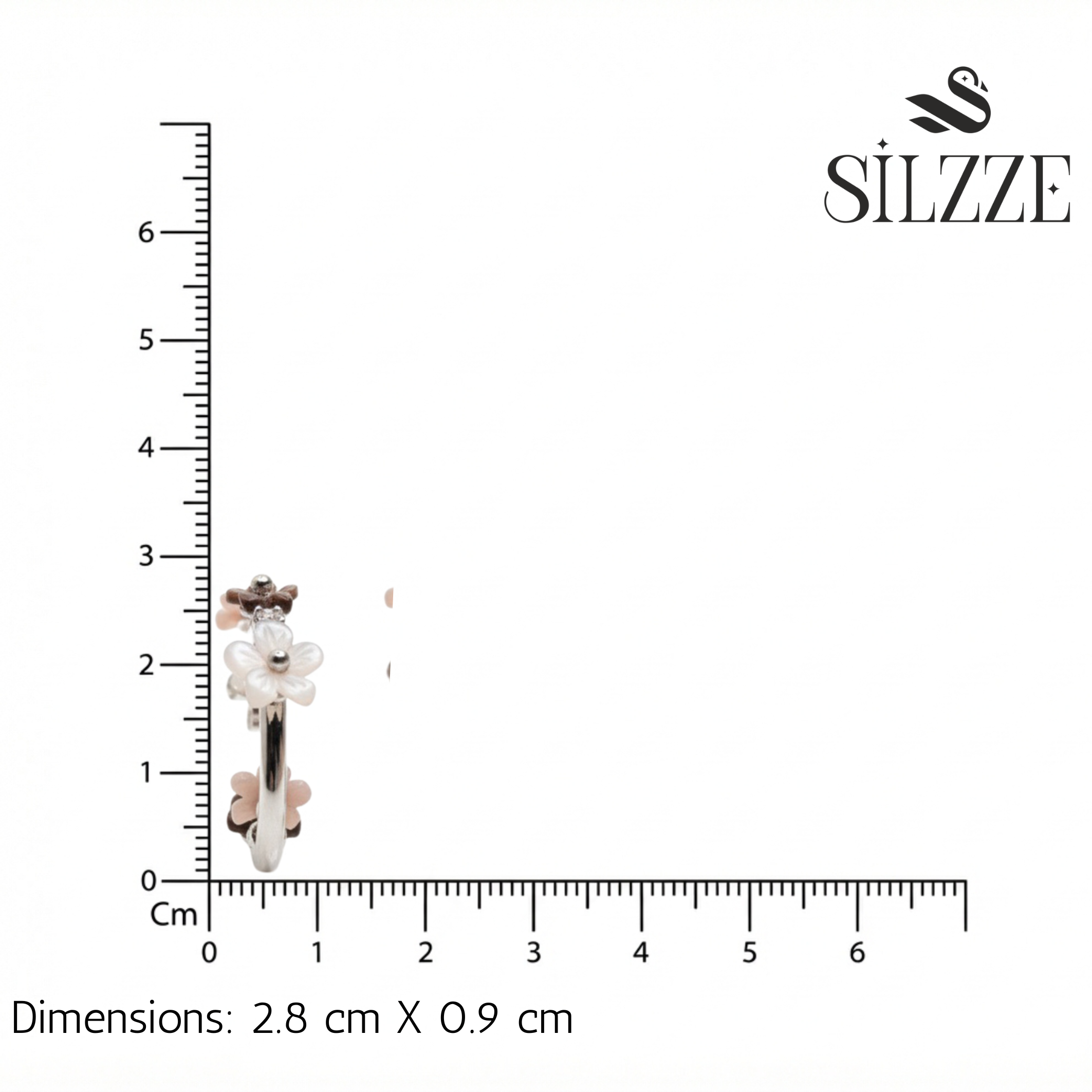 Silver Premium Floral Bali Earrings for Her