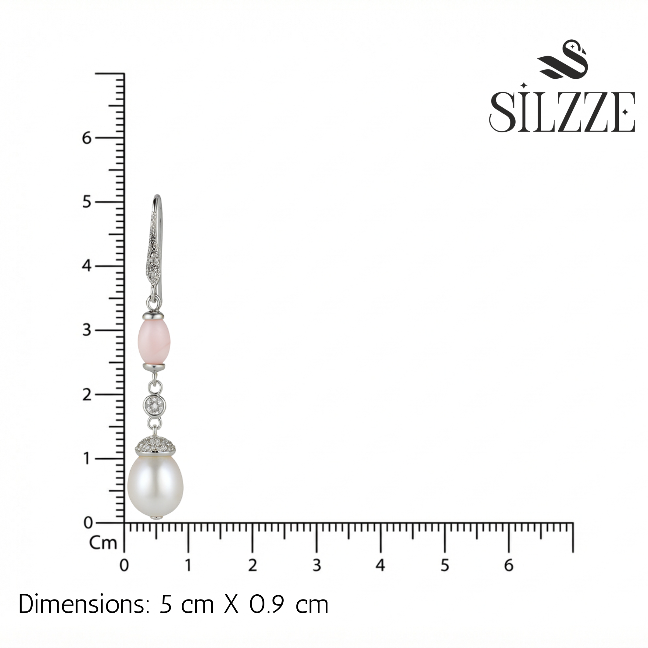 Silver Pearl Premium Hanging Earrings