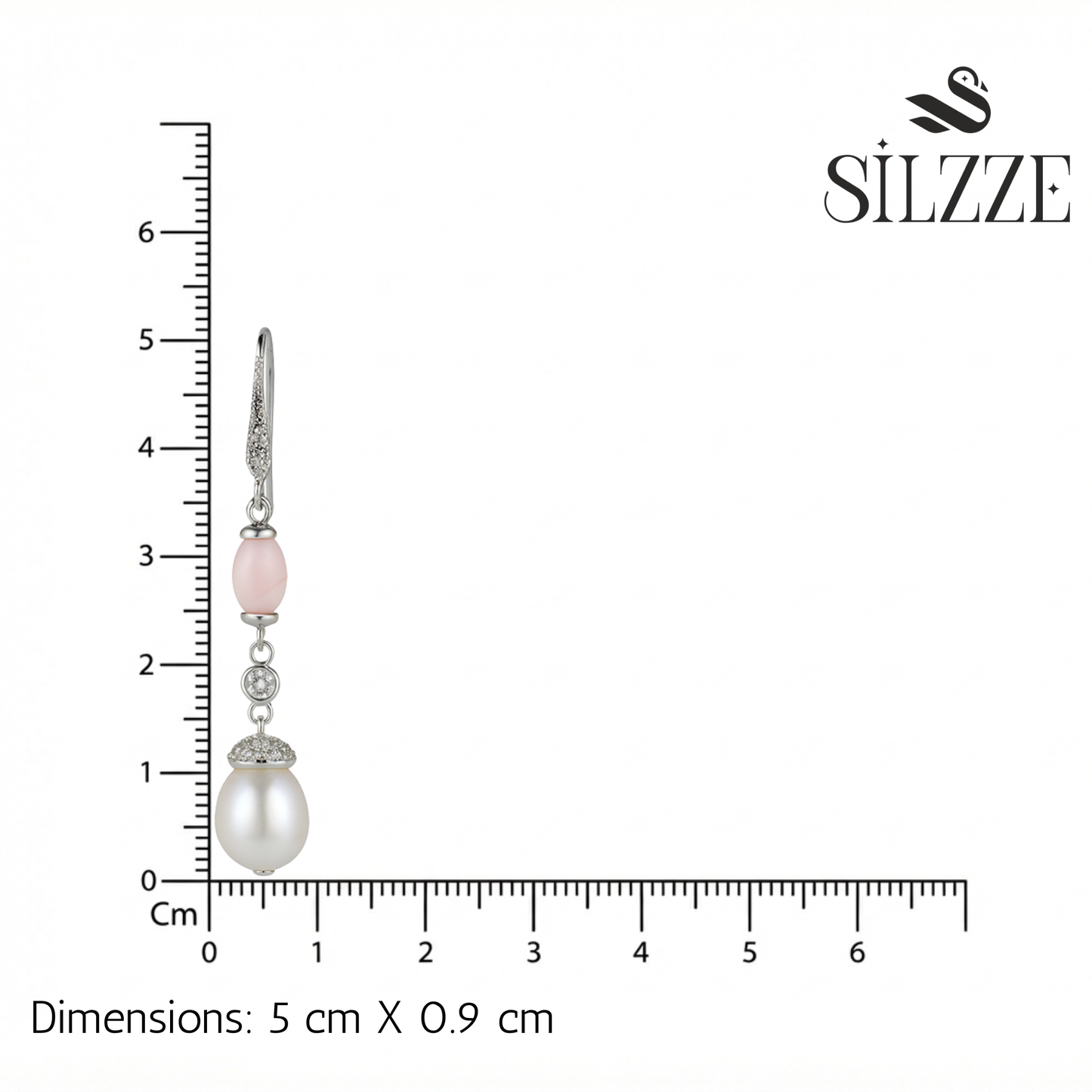 Silver Pearl Premium Hanging Earrings