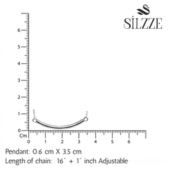 Silver Curved Bar Pendant