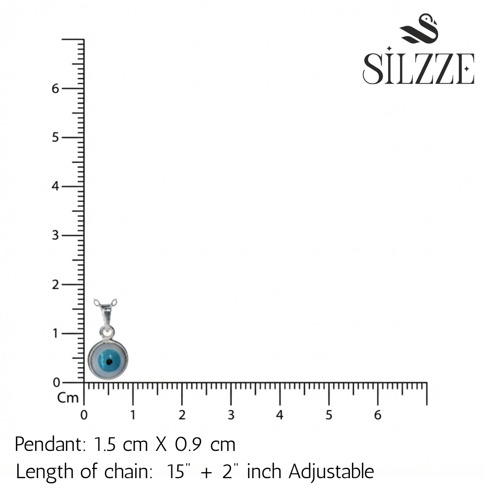 Silver Guardian Evil Eye Pendant