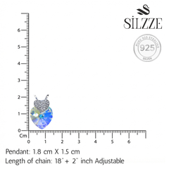 Silver Dual Heart Pave Pendant