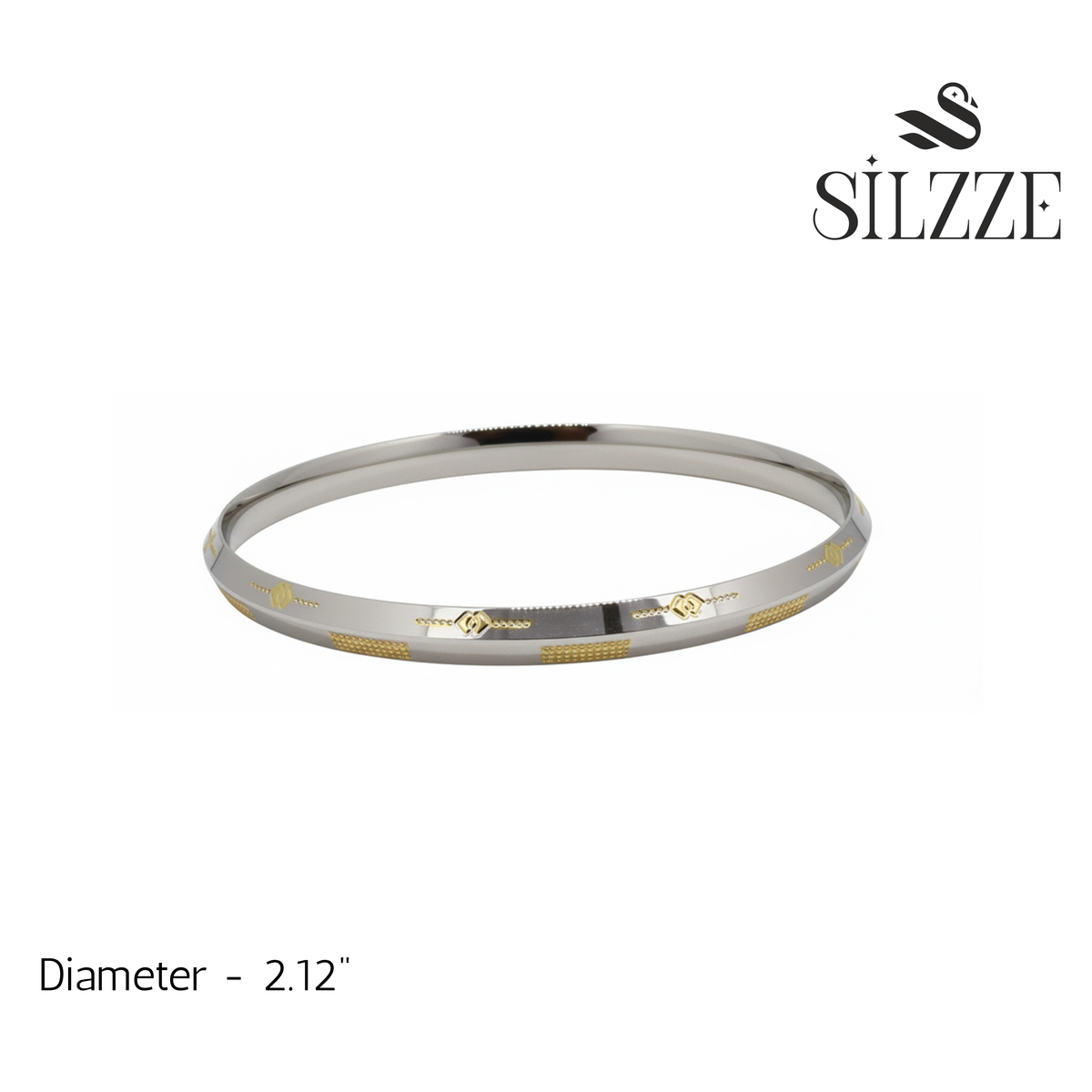 Silver Royal heritage Men's Bracelet in gold polish