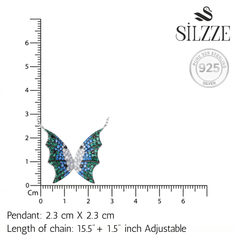 Silver Enchanted Butterfly Wing Necklace