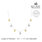 Silver Canary Yellow Charm Necklace