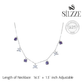 Silver Cluster Square Purple Necklace