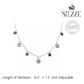 Silver Cushion Cut Purple Dangling Necklace
