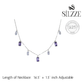 Silver Rectangular Rich Purple Necklace