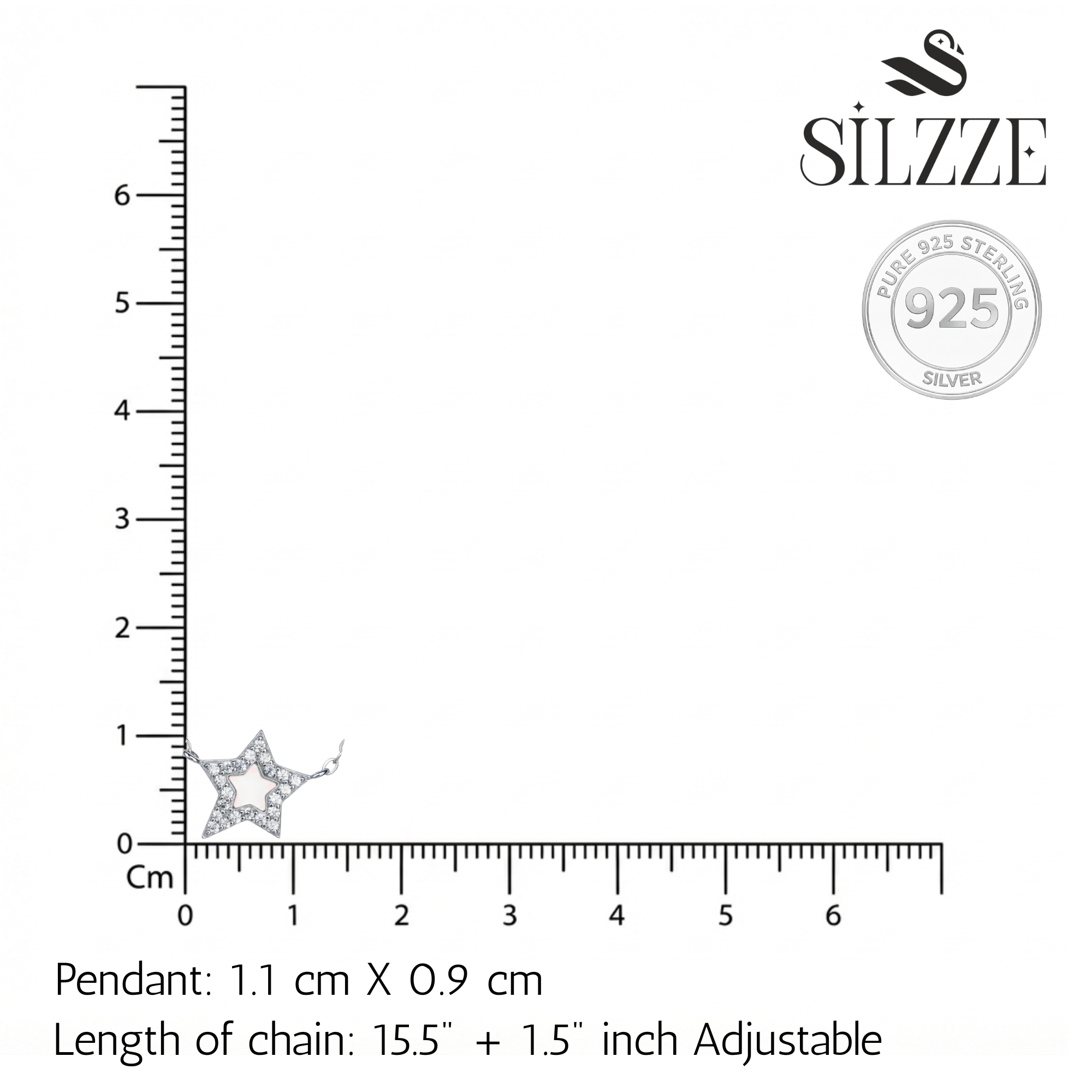 Silver Wish Star Dainty Pendant