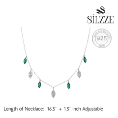 Silver Cascade Marquise Necklace For Her