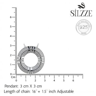 Silver Roman Numeral Rink Pendant