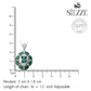 Silver Exquisite Malachite Green Pendant
