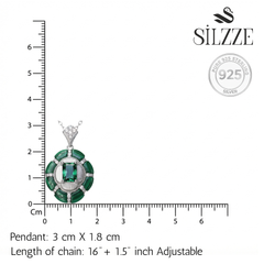 Silver Exquisite Malachite Green Pendant