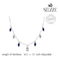 Silver Lively Blue Marquise Necklace