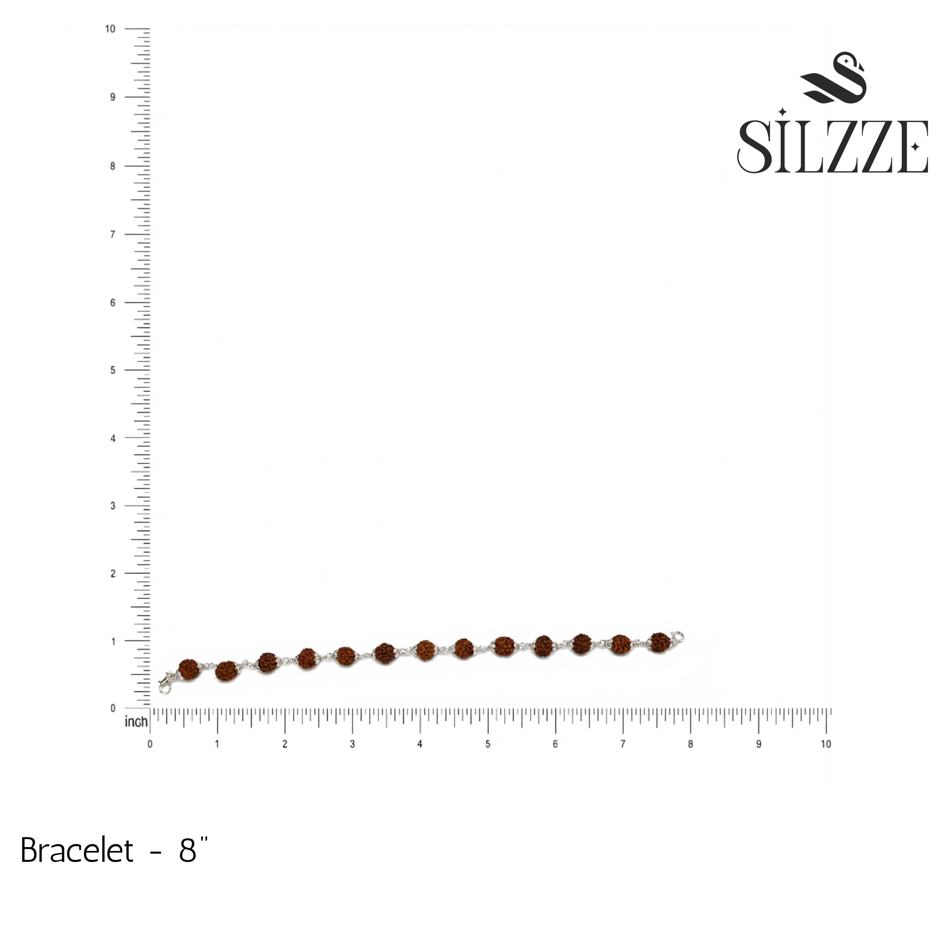 Silver Premium Classic Rudraksh High Polish Bracelet