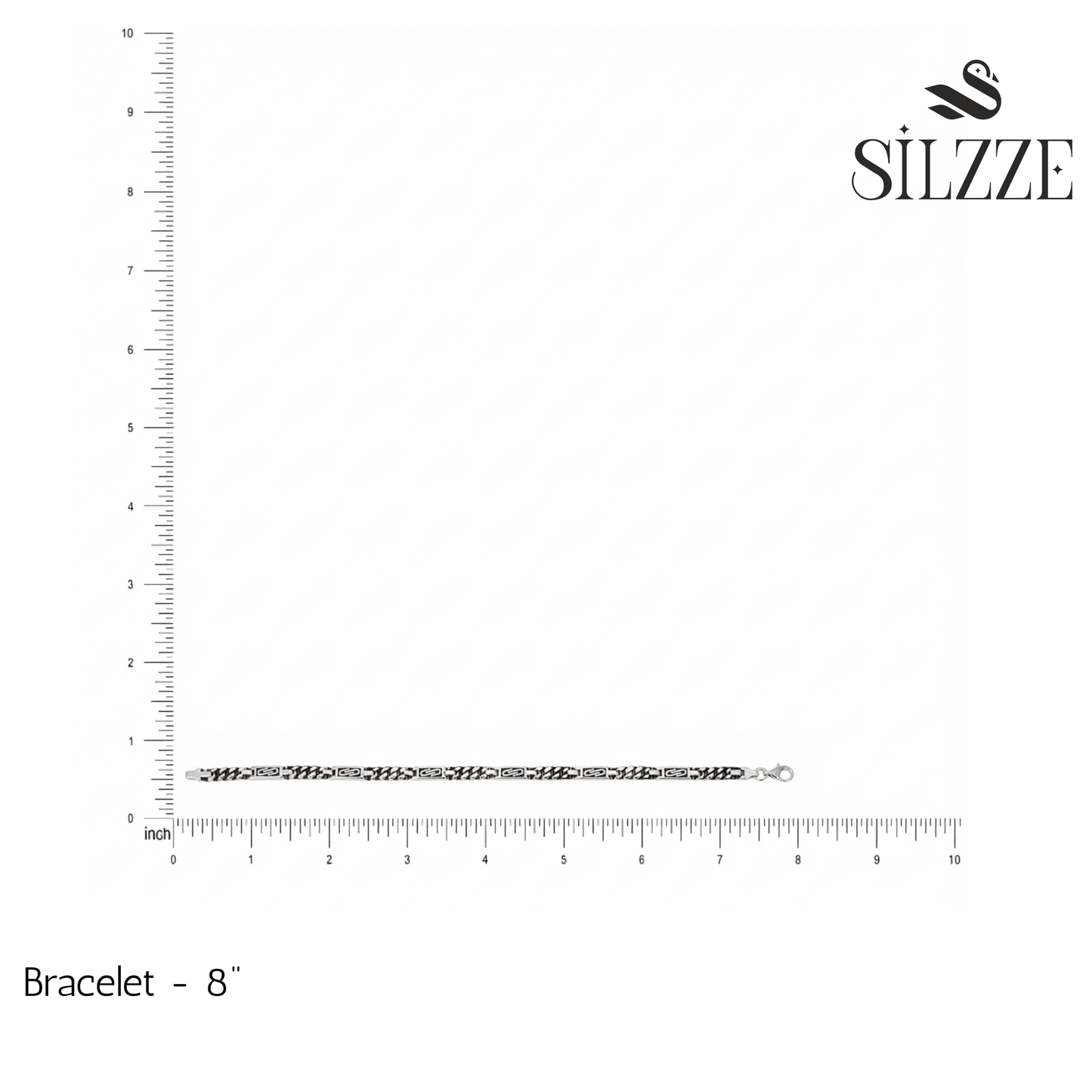 Silver premium Link chain bracelet For Him