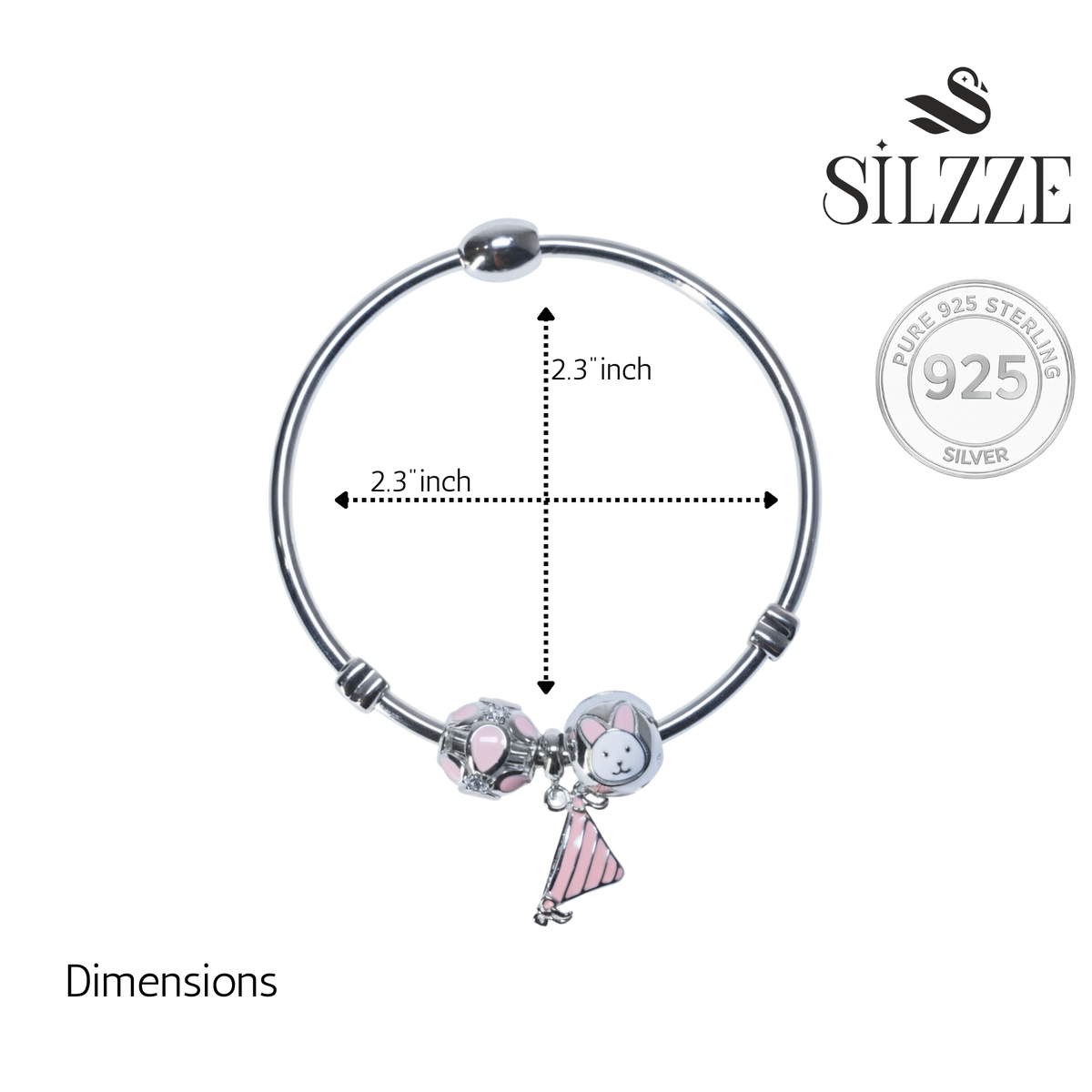 Silver Whimsical wonderland Charms bracelet