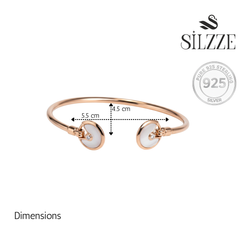 Rose Gold MOP Cuff Bracelet For Her