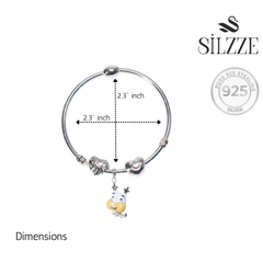 Silver Sweetheart Character Dangle Bracelet For Her