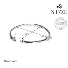 Silver Pave Coil Bracelet For Her