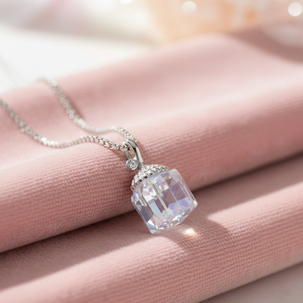 Silver Aurora Blue Pendant