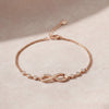 Silver Rose gold Infinity Fancy Chain Bracelet For her