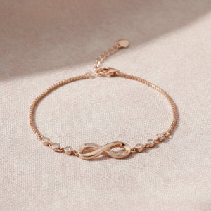 Silver Rose gold Infinity Fancy Chain Bracelet For her