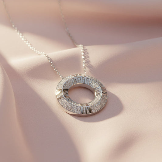 Silver Roman Numeral Rink Pendant