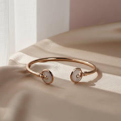 Rose Gold MOP Cuff Bracelet For Her