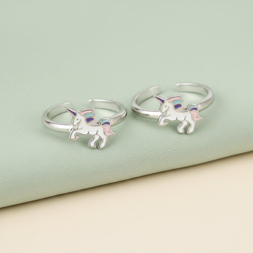 Silver Magical Unicorn Toe Ring