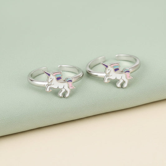 Silver Magical Unicorn Toe Ring