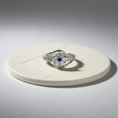 Blue Daisy Bloom Statement Ring