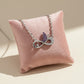 Silver Pink Butterfly and Infinity Love Pendant