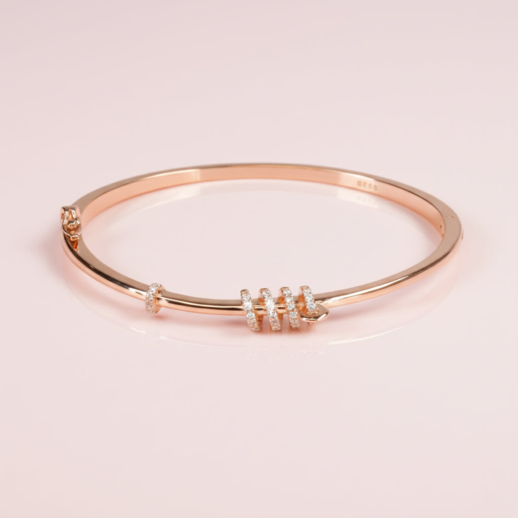 Rose gold Spring locked minimalist bracelet For her