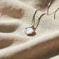 Silver Mother Of Pearl Shell Pendant necklace for her