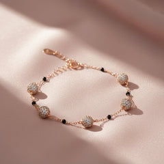 Rose gold Disco ball Chain Bracelet for her