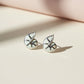 Silver Nauntilus Stud Earrings