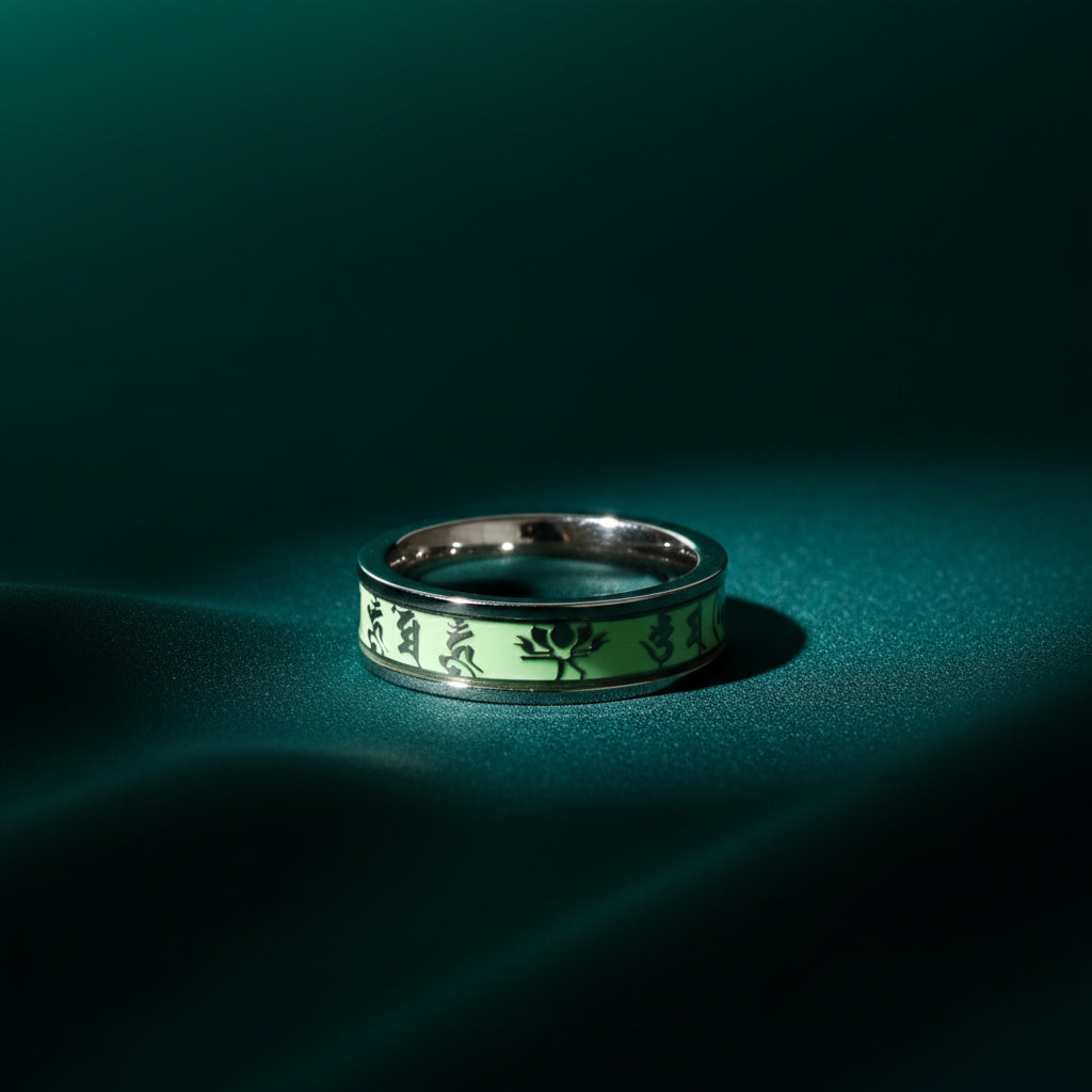 Glow-in-the-Dark 925 Silver Band For Him