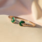 Rose Gold Malachite Open Cuff Bracelet For Her