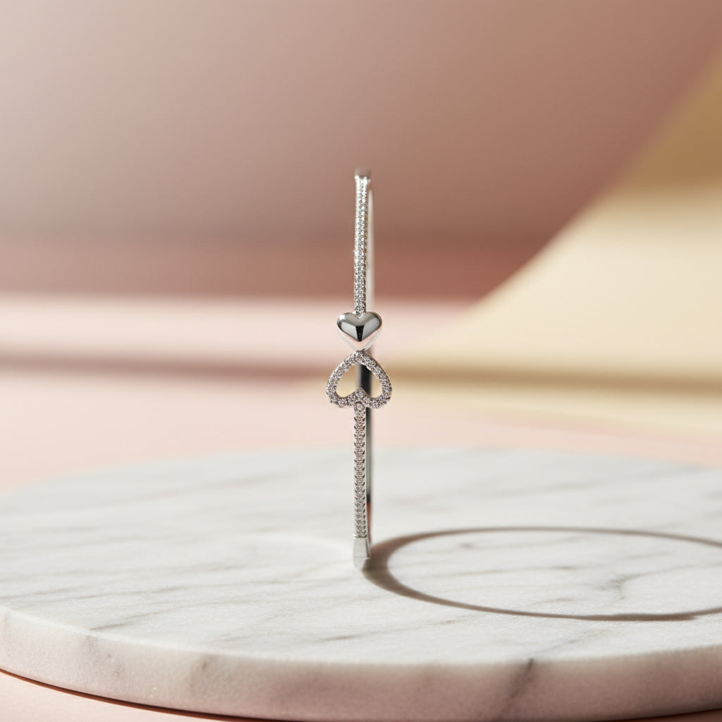 Silver Infinite Love Heart Bracelet For Her